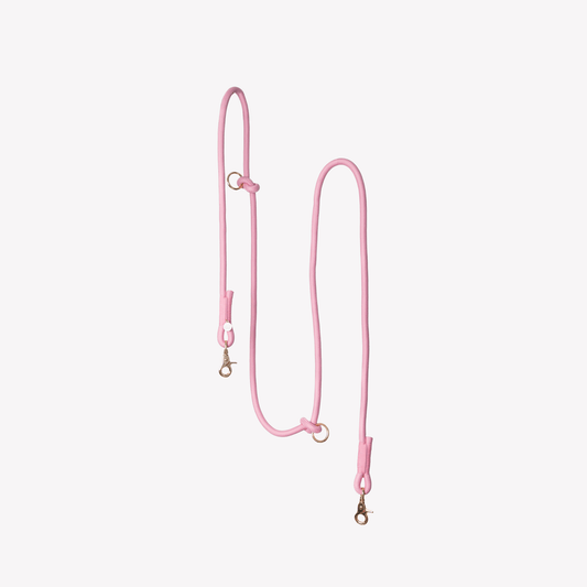 'Pink' - Hands Free Braided Leash - Paws & Play Paradise