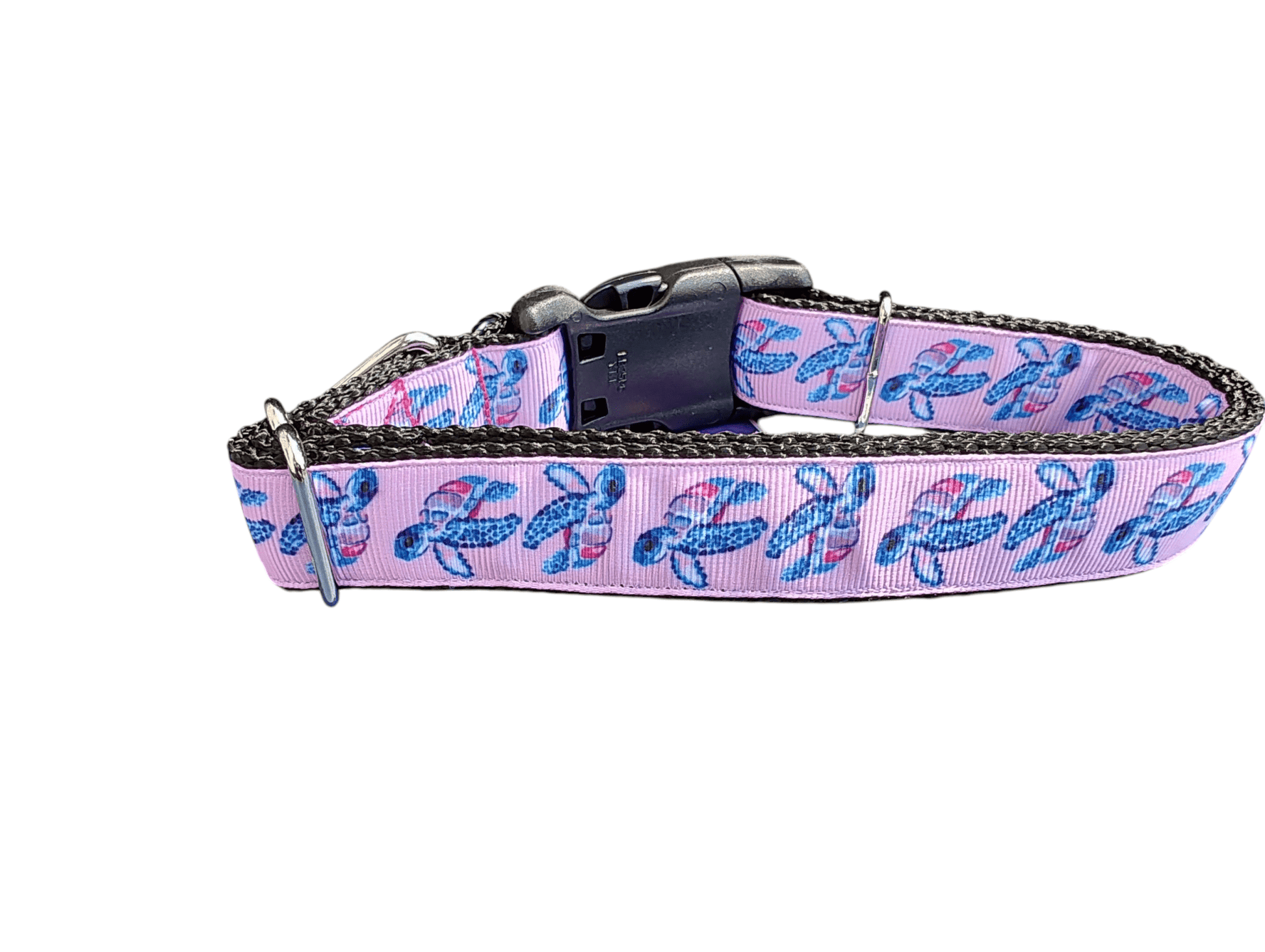 Pink Purple Sea Turtles Nylon Dog Collar - Paws & Play Paradise