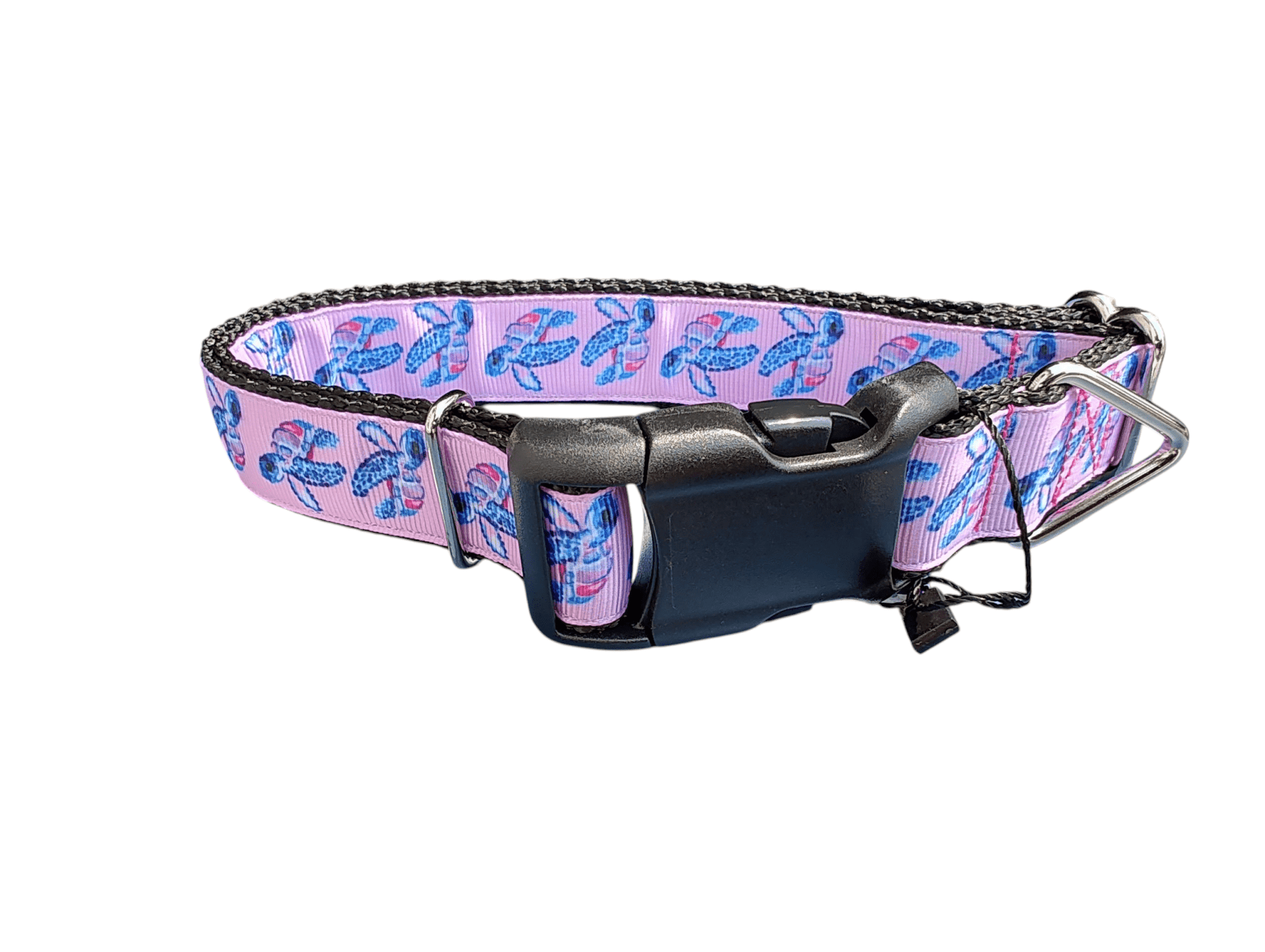 Pink Purple Sea Turtles Nylon Dog Collar - Paws & Play Paradise