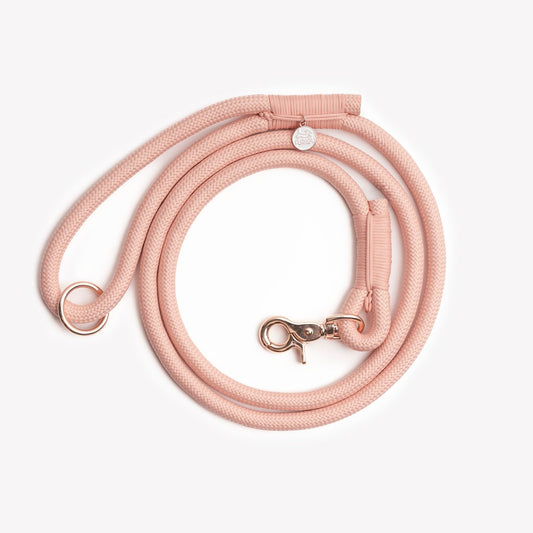 'Powder Rose' - Braided Rope Leash - Paws & Play Paradise