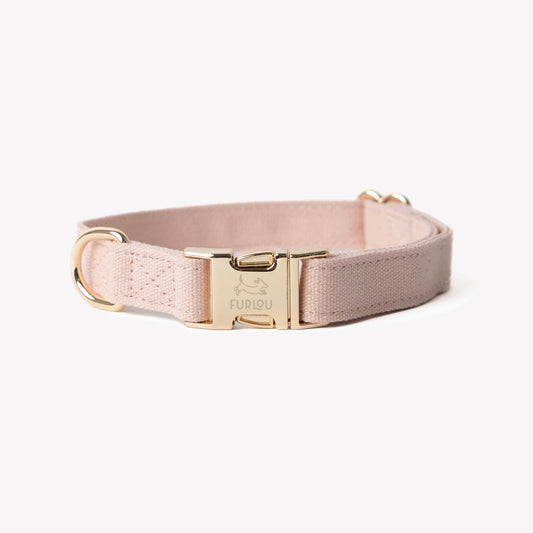 'Powder Rose' - Canvas Dog Collar - Paws & Play Paradise