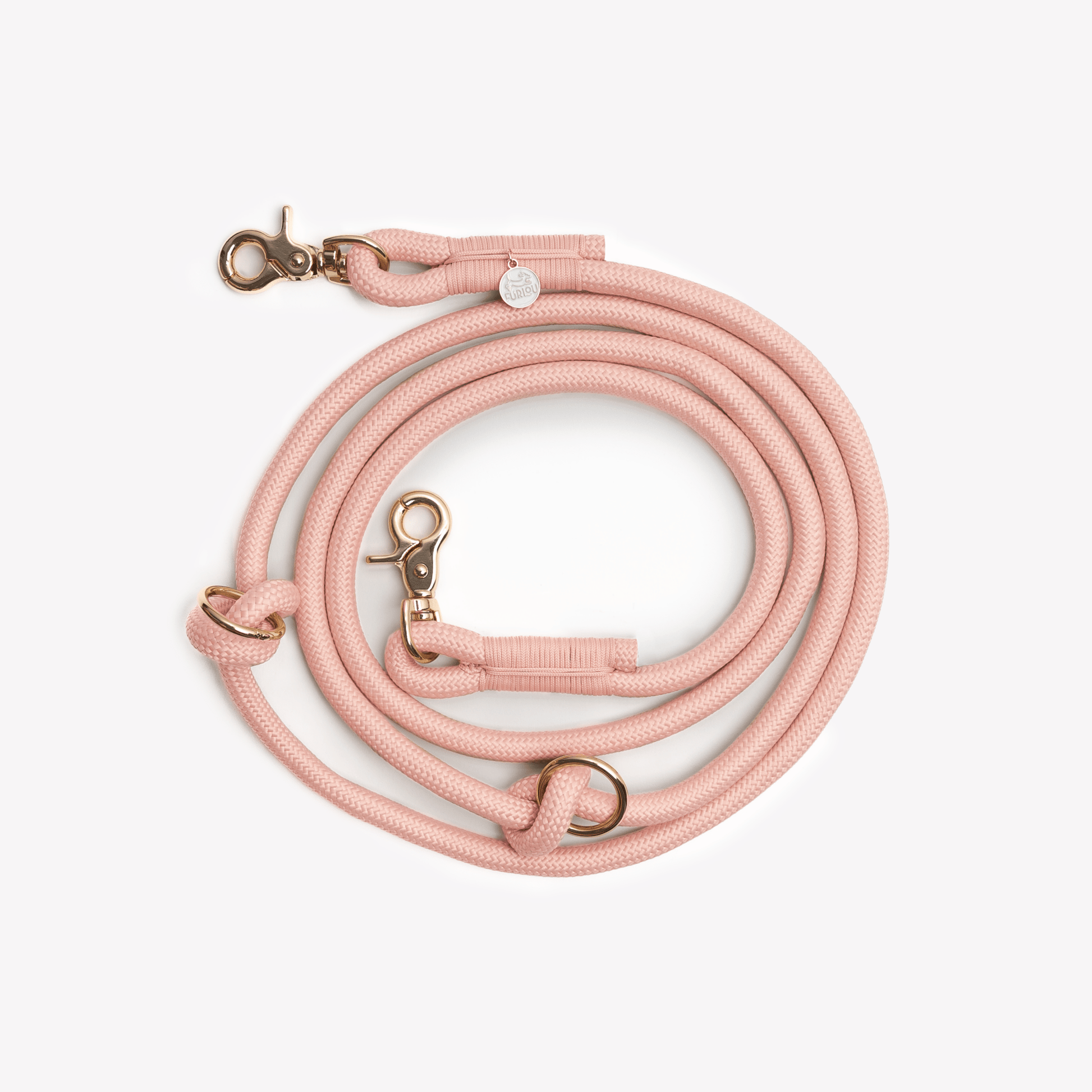 'Powder Rose' - Hands Free Braided Leash - Paws & Play Paradise