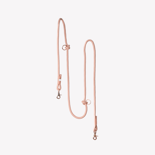 'Powder Rose' - Hands Free Braided Leash - Paws & Play Paradise