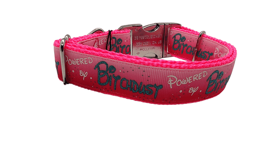Powered By Bitchdust Nylon Dog Collar - Paws & Play Paradise