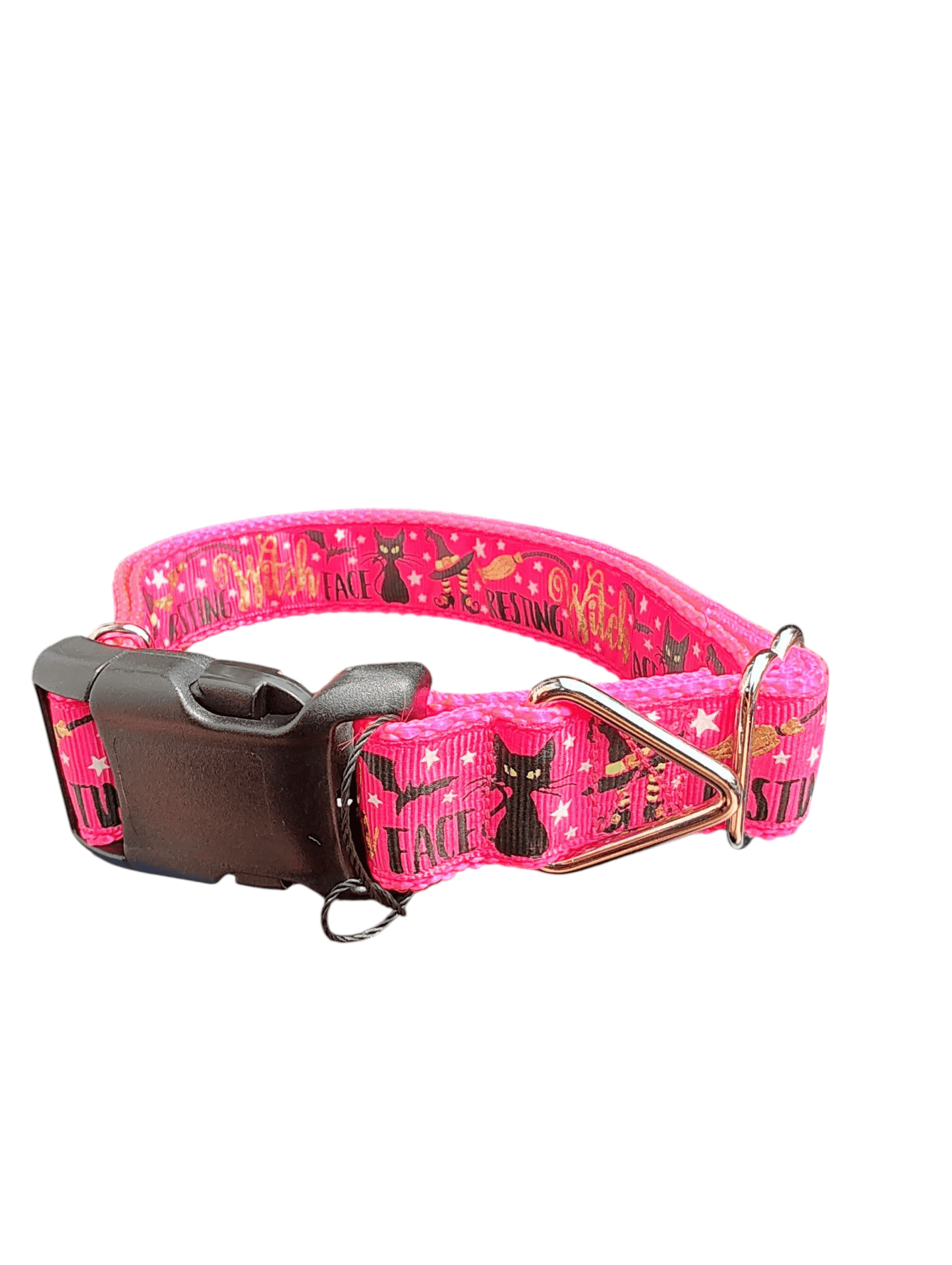Resting Witch Face Nylon Dog Collar - Paws & Play Paradise