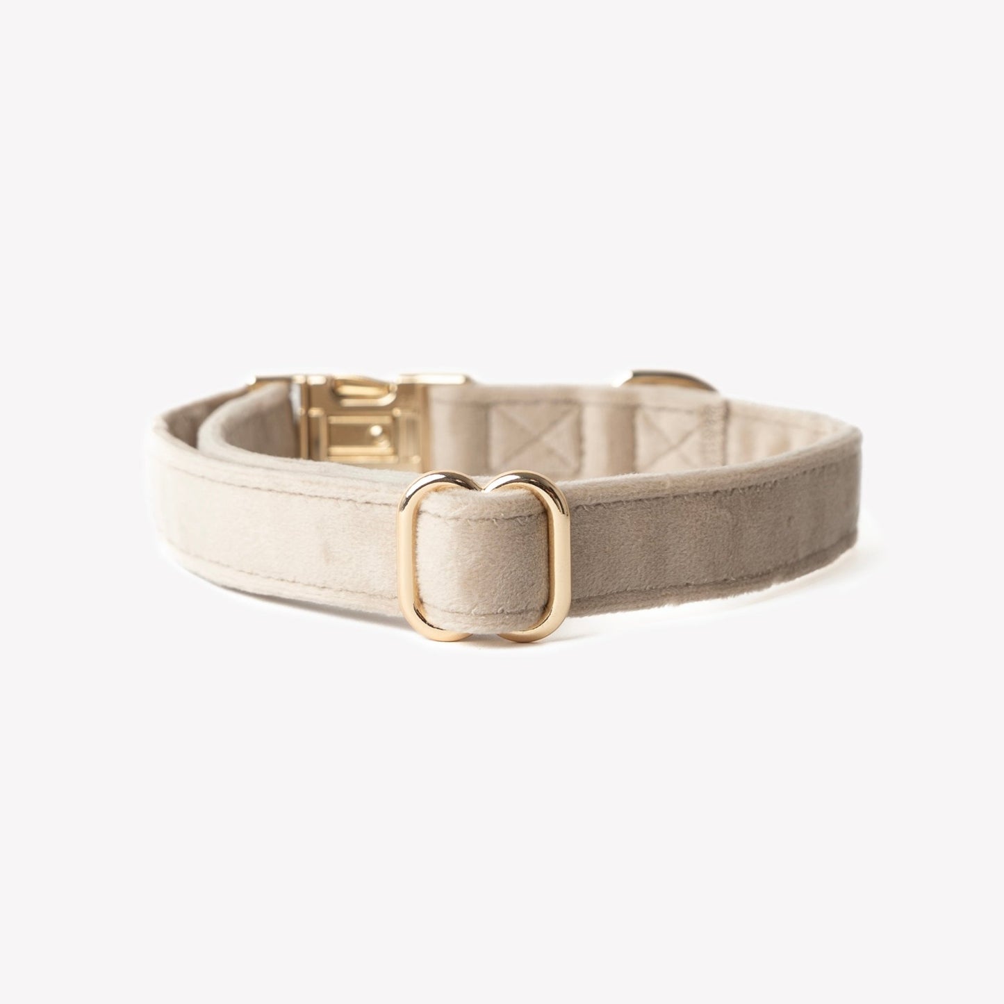 'Sand' - Velvet Dog Collar - Paws & Play Paradise