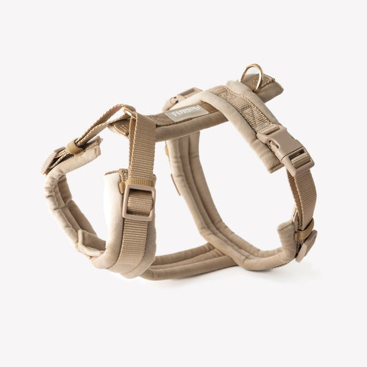 Sand - Velvet Dog Harness - Paws & Play Paradise