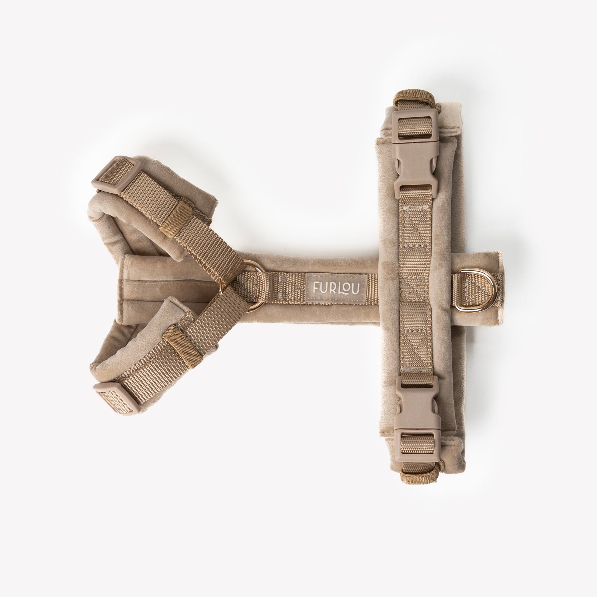 Sand - Velvet Dog Harness - Paws & Play Paradise