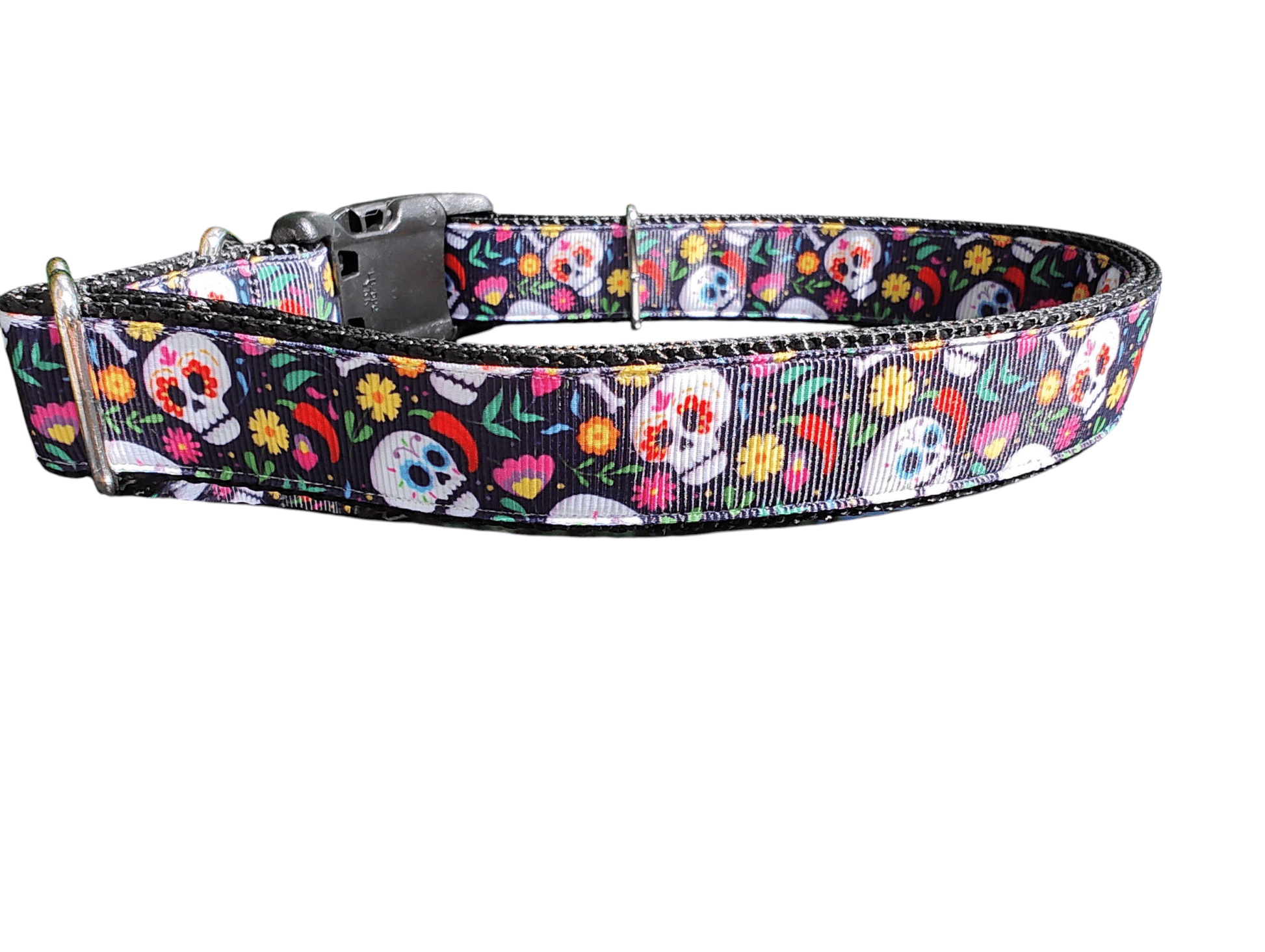 Sugar Skulls Nylon Dog Collar - Paws & Play Paradise