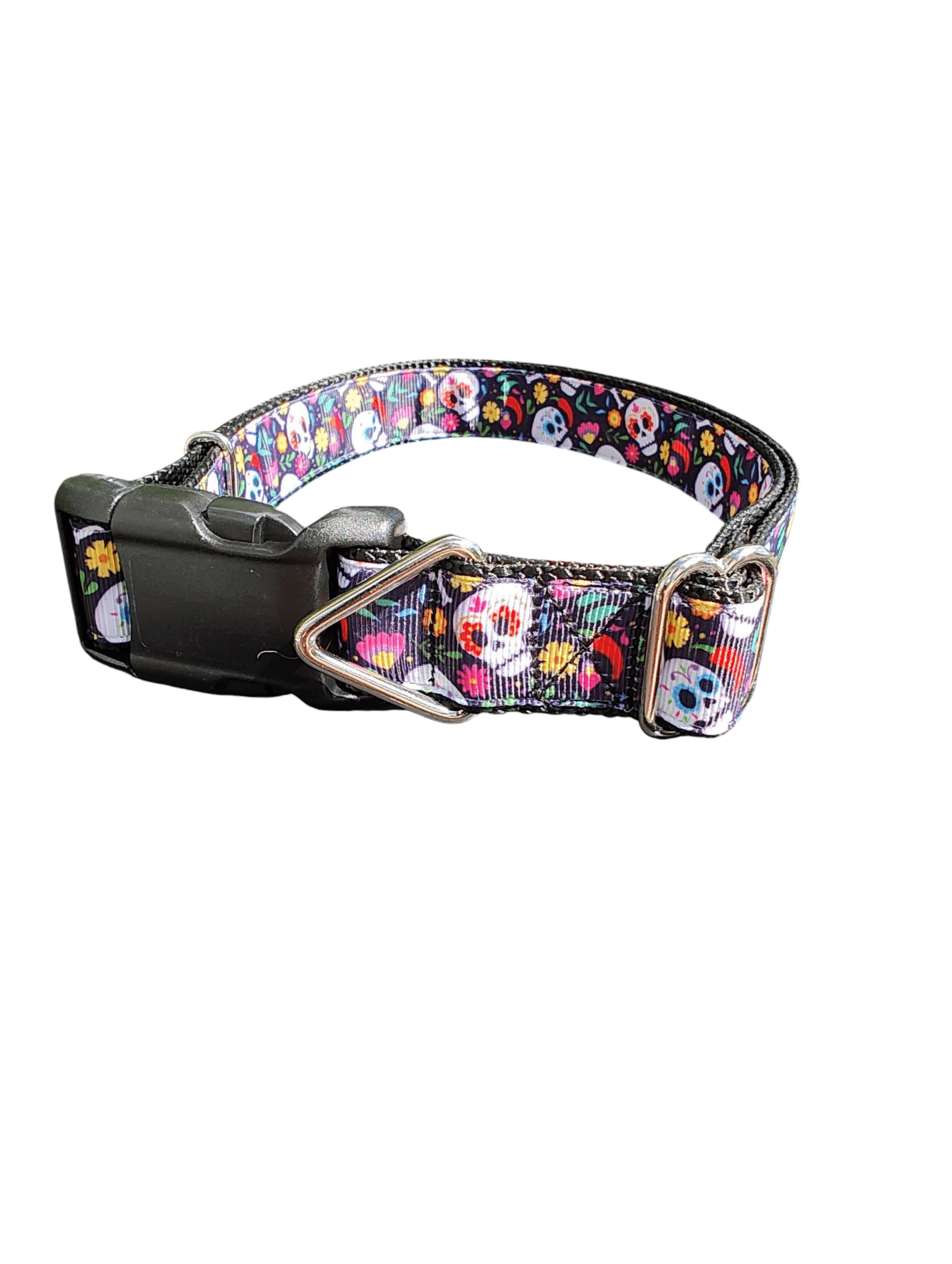 Sugar Skulls Nylon Dog Collar - Paws & Play Paradise