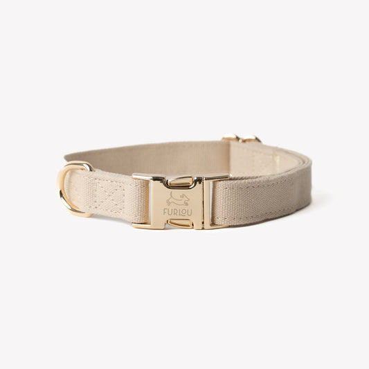 'Tan' - Canvas Dog Collar - Paws & Play Paradise
