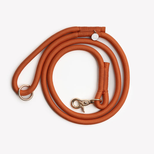 'Terracotta' - Braided Rope Leash - Paws & Play Paradise