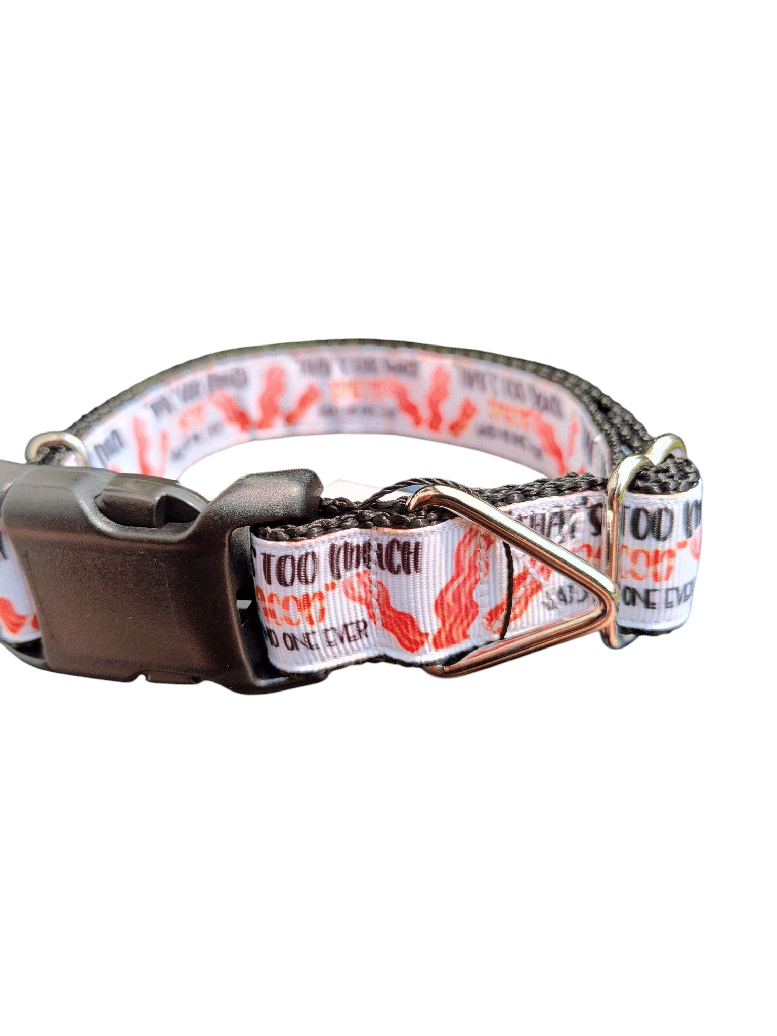 Too Much Bacon Nylon Dog Collar - Paws & Play Paradise