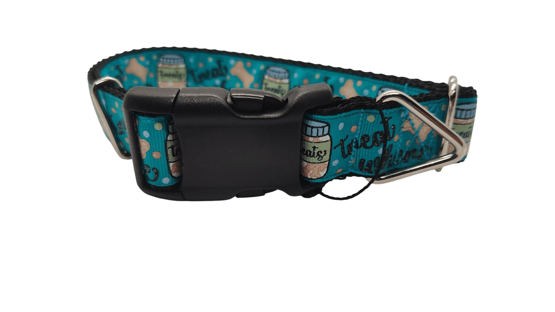Treat Whore Blue Nylon Dog Collar - Paws & Play Paradise
